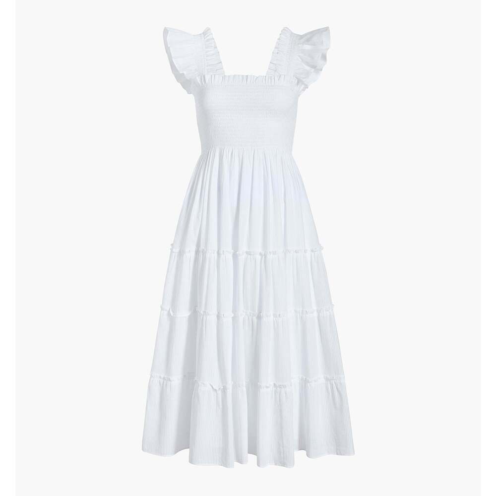 Hill House Home The Ellie Nap Dress - White Shadow Stripe Size XXXSWhite Shadow